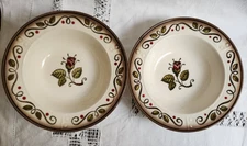 Vintage Metlox Poppytrail Provincial Rose Dessert Bowls (2)