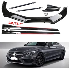 For Mercedes-Benz Front Rear Bumper Lip Spoiler Splitter Body Kit Side Skirt