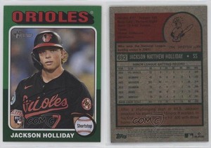 2024 Topps Heritage High Number Green Border Jackson Holliday #692 Rookie RC