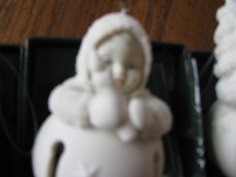 Juego de 3 Dept 56 Jingle Bell Jingle bebé Snowbabies, campana, vela, árbol Foto 3 de 4