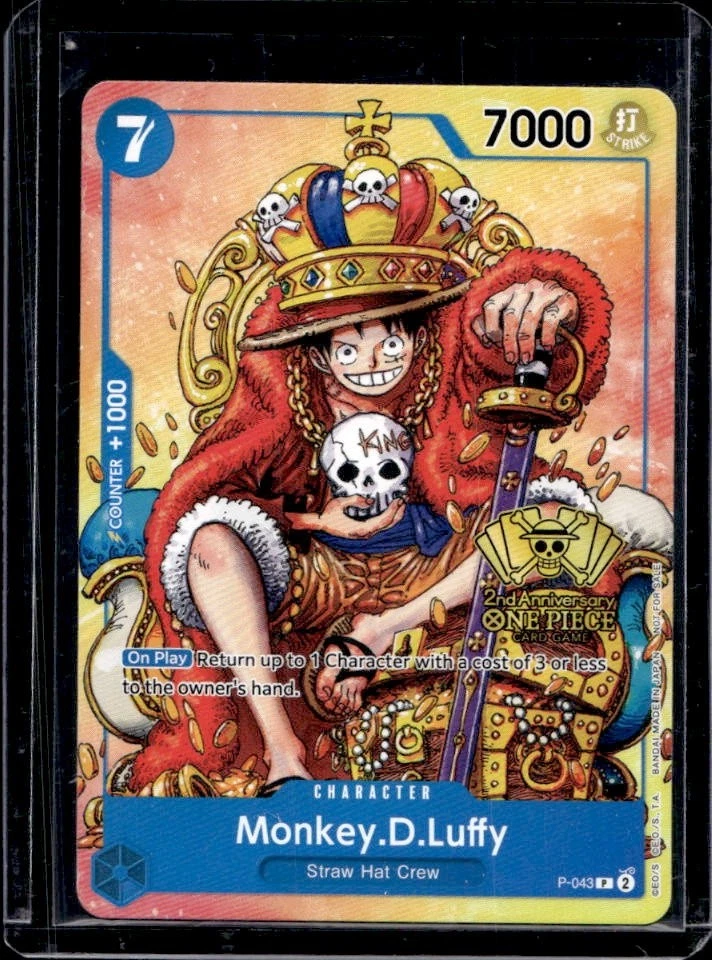 Monkey.D.Luffy P-043 One Piece Promotion Cards for sale | eBay