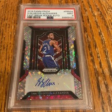 SHAI GILGEOUS-ALEXANDER 2018-19 PANINI PRIZM FAST BREAK AUTO RC #FR-SGA PSA 9
