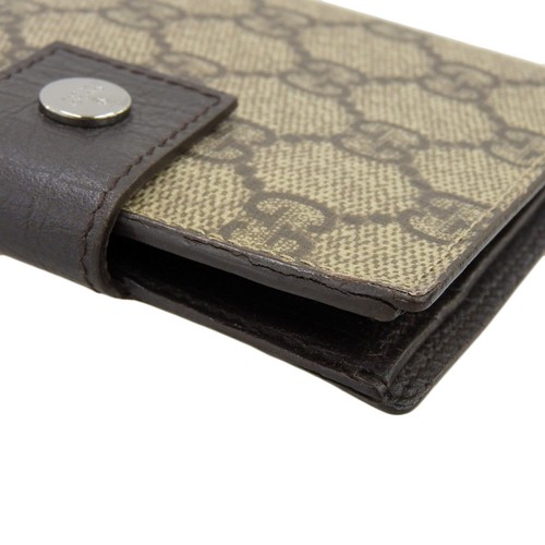 Cartera compacta GUCCI GG Plus logotipo cierre a presión beige GG Supreme 081 - Imagen 5 de 9
