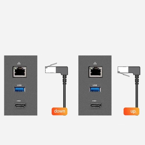 Right Angle Ethernet Cable 90 Degree Cat7 Ethernet Cable 10G Gigabit 10Gbps - Afbeelding 3 van 20