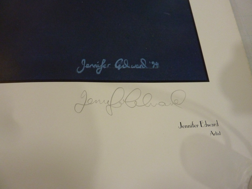 Rare TITANIC Art Poster Print "BOW TAKES WATER " Art by Jennifer Edward 2 SIGNED - Picture 3 of 8