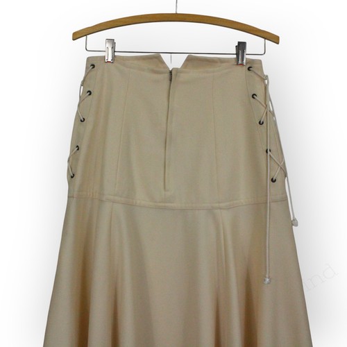 Falda midi de lana crema XS/S vintage Kansai Yamamoto para NeimanMarcus Hong Kong - Imagen 18 de 20