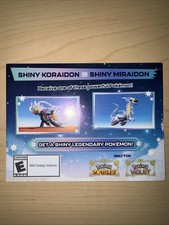 Pokemon Scarlet and Violet Shiny Koraidon OR Miraidon GameStop Promo Card Code