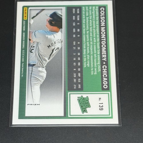 2025 Donruss Baseball Colson Montgomery #139 Optic Black Circles Prizm Free Ship - Picture 2 of 2