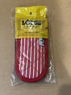 LODGE 6" Striped Hot Handle Holders  Red/White & Black/White  2HH2 Set Of 2