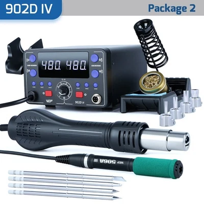 WEP 775W 2in1 Digital Soldering iron Station with Hot Air Gun Heating Elements