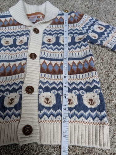 Gymboree 4T Bear Hugs Sweater Button Up Cardigan Teddy Bears - Picture 4 of 5