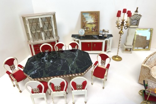 Vintage Petite Princess Dollhouse Furniture 1960s JAPAN LOT Hollywood Regency LT - Picture 14 of 16