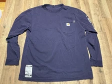 Carhartt Shirt, Men's Size XL? Blue White, Long Sleeve Shirt, Flame Resistant