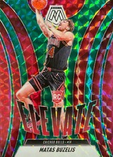 Matas Buzelis Mosaic 24-25 #14 Elevate Green Prizm Rookie Chicago Bulls