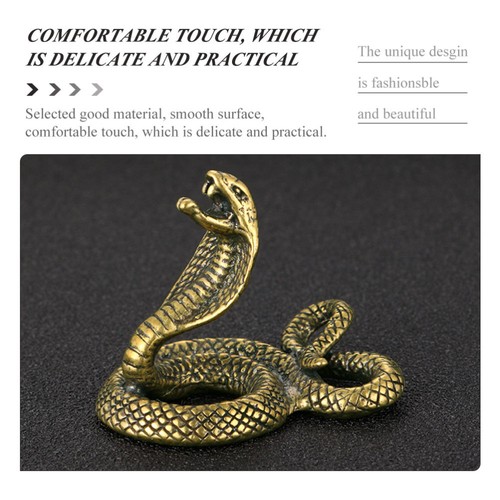 Decorazione retrò Cobra uomo serpente scrivania decorazione animale piccola figura - Foto 7 di 12