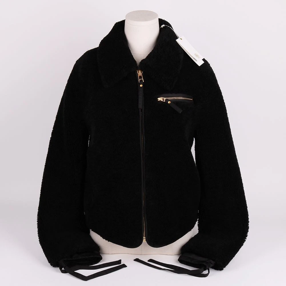 Giacca donna sherpa Tory Burch nera FAUX 129253645