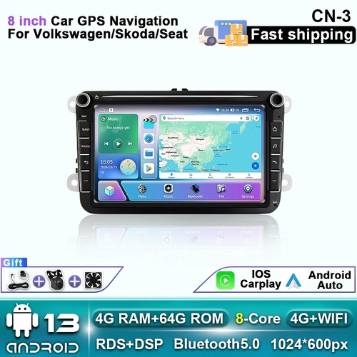 For VW Volkswagen Skoda Seat Android CarPlay Car Radio GPS Multimedia Player - Picture 27 of 28