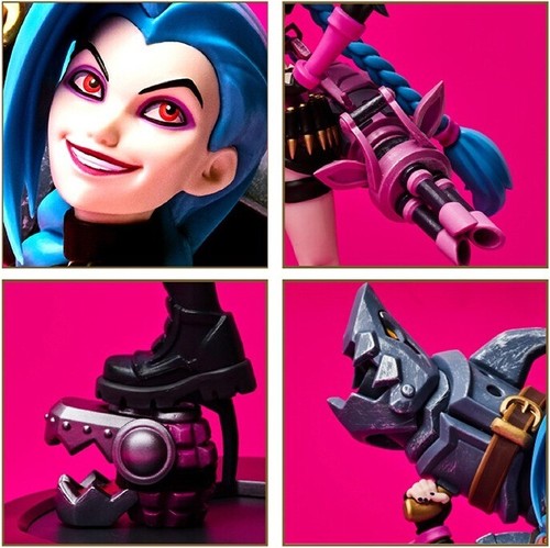 LoL League of Legends JINX Unlocked Statue Figure Riot Games Authentic Goods - Picture 6 of 6