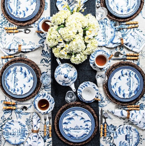 Juliska Country Estate Delft Blue Party Plates S/4 - Picture 3 of 11
