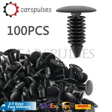 Bumper Clips Auto Car Hole Plastic Rivets Fastener Fender Push Pin 100Pcs 8mm