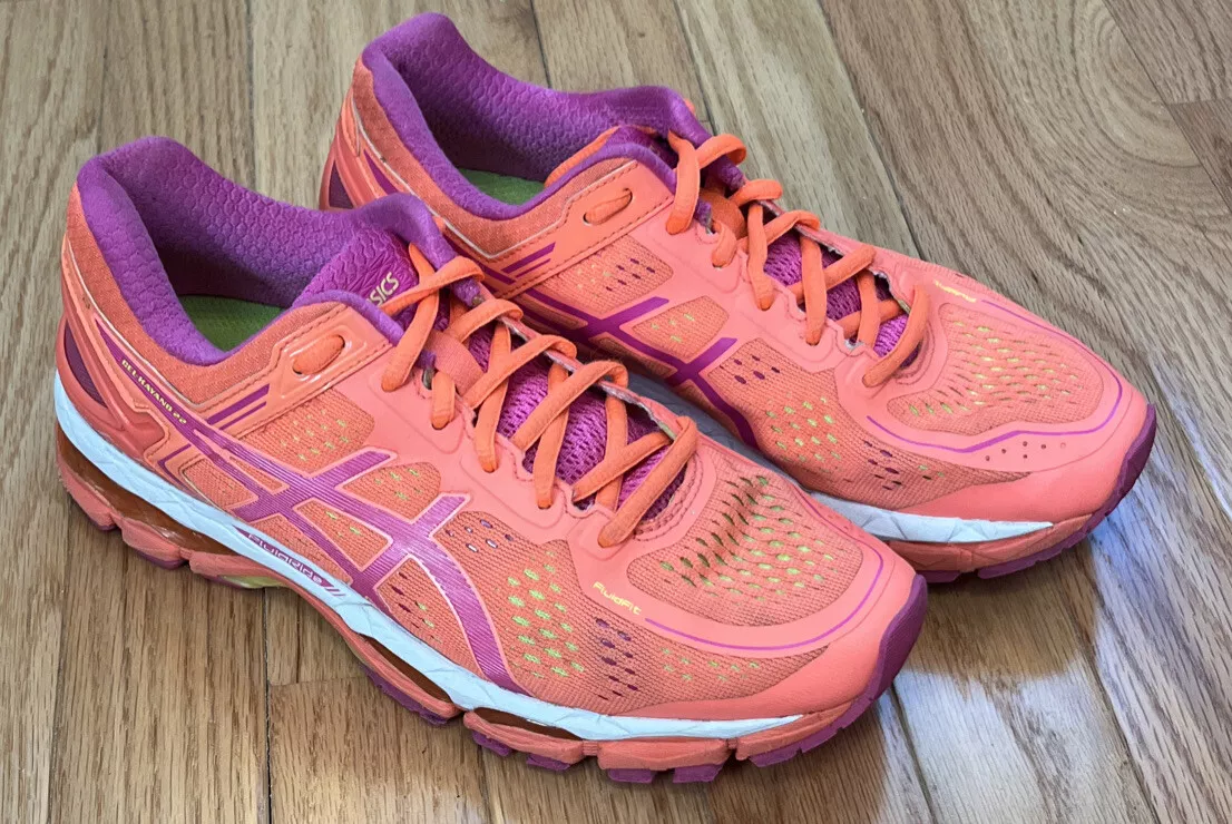 ASICS Gel-kayano Women&#039;s Shoes Size US 7.5 Orange Pink Running Shoes | eBay