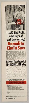 #ad #ad 1957 Print Ad Homelite EZ Lightweight Chain Saws Port ChesterNew York $13.48