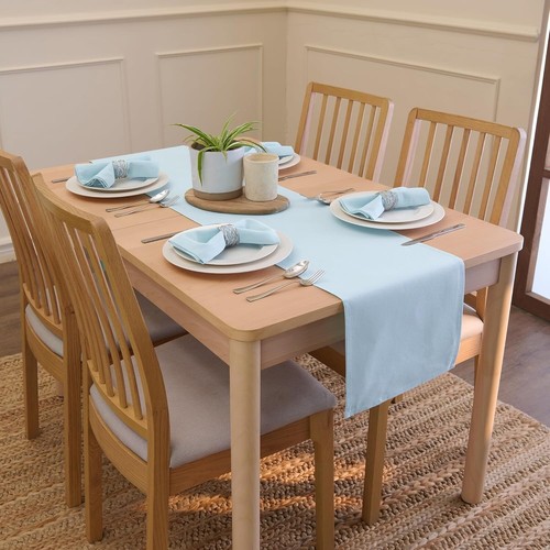 Encasa XO Cotton Cloth Napkins | Set of 12 17" x (Set 12), ice blue - Picture 5 of 7