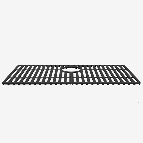 Rejilla inferior protectora para fregadero de cocina VIGO 28 pulgadas flexible silicona suave negro mate