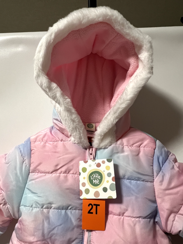 Little Me Girls 3 Piece Set Long Sleeve Shirt Leggings Jacket Coat Pink 2T NWT - Picture 5 of 10