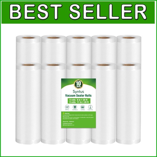 BPA-freie Vakuumierbeutel - 10er Pack, 11" & 8" Rolle für sichere Lebensmittellagerung