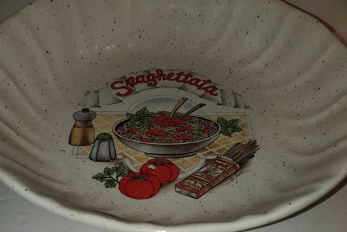 Stovit Spaghetti Dish Vintage Ceramic Made In Italy Serving Bowl Large Table  - Picture 4 of 5