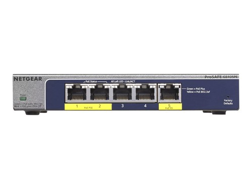 Netgear GS105PE-10000S Switch II price incl VAT 3 yr warranty* B2B - Afbeelding 3 van 12