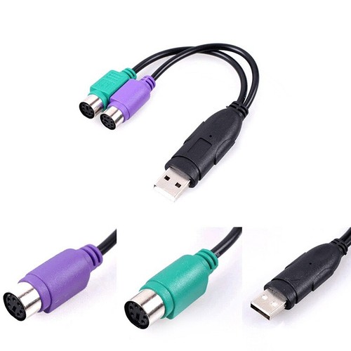 1PC USB Male To PS/2 PS2 Female Converter Cable Cord Converter Adapter Keyboard - Photo 9/14