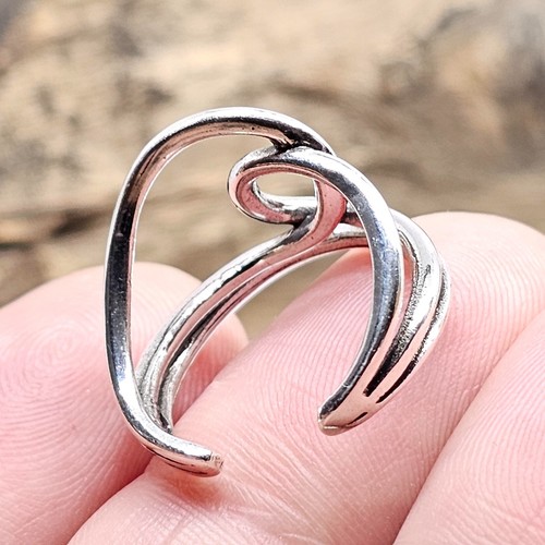 Knoten Daumen Ring 925 Sterling Silber Band & Statement Ring Handarbeit verst... - Bild 17 von 24
