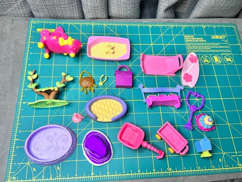 Littlest Pet Shop Accessories LPS Beds Furniture Wagon Hat Purse Surfboard Lot - Picture 22 of 22