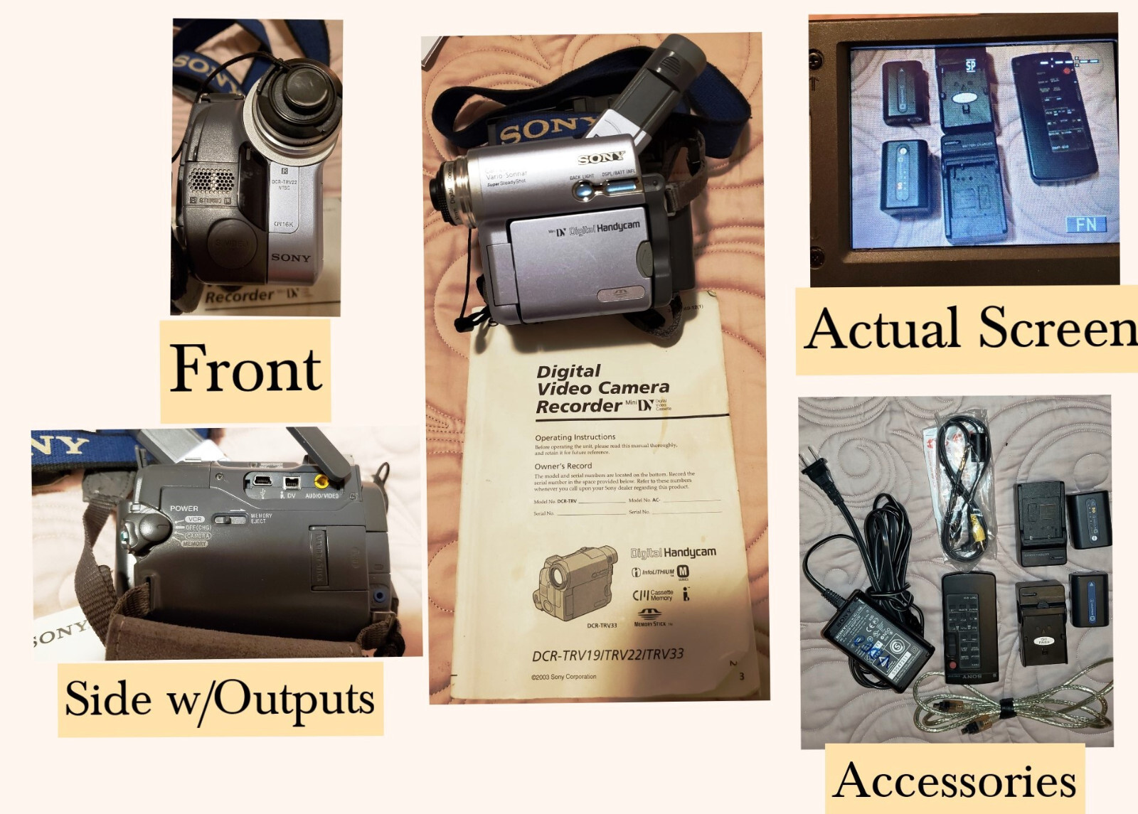 Sony DCRTRV22 Mini DV Camcorder w/Accessories Great Tik Tok or Youtube