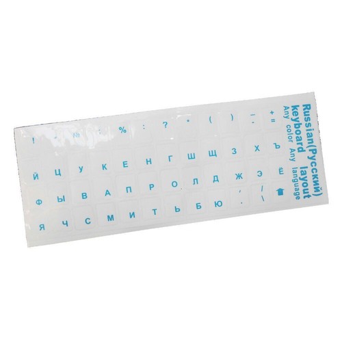 Multiple Color No Alphabet Russian Transparent Language Keyboard Stickers - Picture 7 of 16