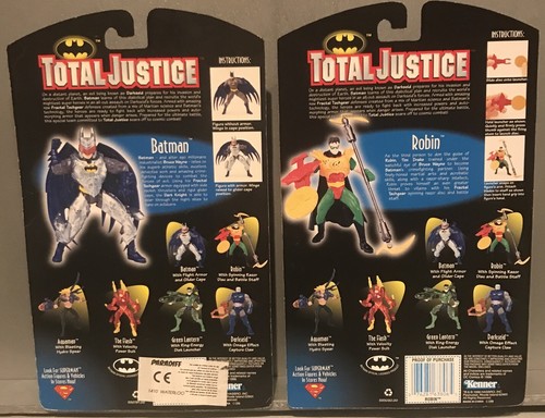 1996 - VINTAGE & MEGA RARE - DC COMICS - TOTAL JUSTICE 2 x⭐️ BATMAN & ROBIN ⭐️ - Picture 19 of 21