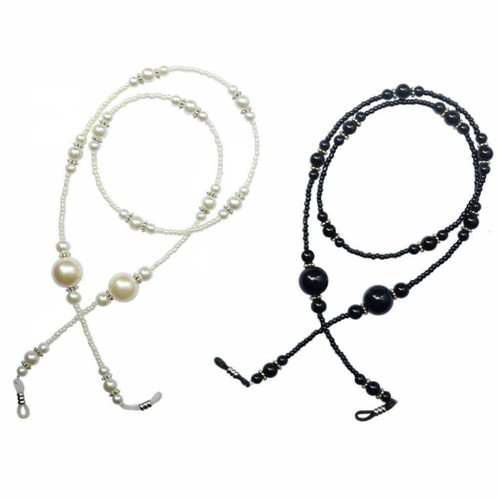 Elegant Anti Slip Glasses Sunglasses Glasses Chain Pearl Chain-Black - Picture 4 of 7