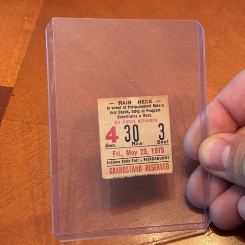 1975 Indiana State Fairgrounds Auto Race Rain Check Ticket - Picture 3 of 4