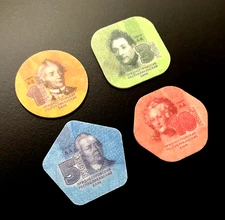Transnistria 1 3 5 10 RUBLES x 4 Pcs 2014 AA Pfx Composite Plastic Mint COIN Set