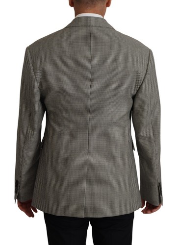 DOLCE & GABBANA Blazer Jacket Gray Checkered Single Breasted IT48/US38/M 2800usd - Picture 3 of 12