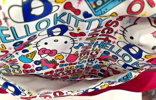 Hello Kitty BIG Duffle Bag Carry-On Overnight Travel Tote CUTE Sanrio NWT PINK - Picture 10 of 14