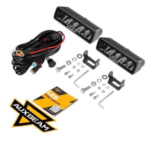AUXBEAM 4X 6inch 120W Strip LED Work Light Bar Offroad Truck Driving Fog Lights - Picture 9 of 12