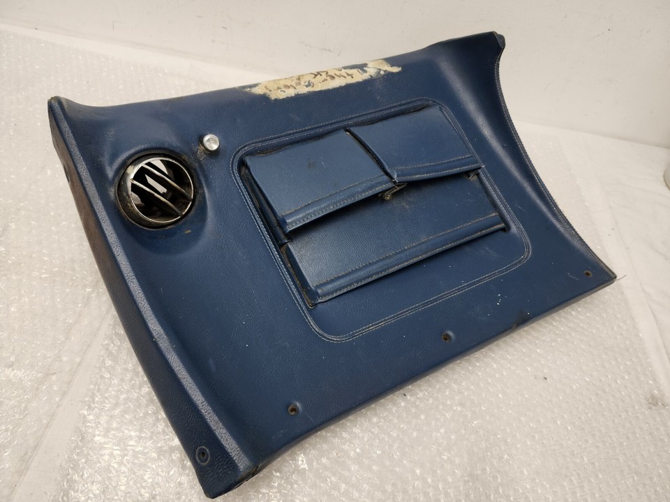 69-76 C3 Corvette RIGHT Lower Dash Panel Pad & Map Pocket / Vent BLUE ...