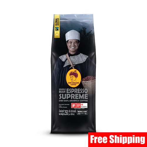 Doi Chaang Espresso Supreme 100% Arabica Coffee Medium to Dark 250g (Whole Bean) - Picture 1 of 4