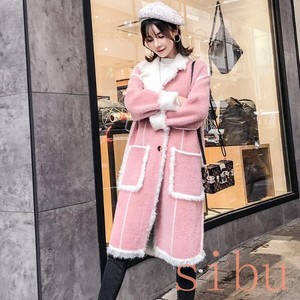 Overcoat Mink Fur Warm Coat Cashmere Parka Loose Jacket Women's Genuine Cardigan vqw71S5