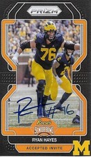 2023 SENIOR BOWL MICHIGAN WOLVERINES RYAN HAYES MIAMI DOLPHINS ROOKIE AUTO
