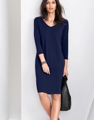 EILEEN FISHER Jersey Tunic Dress 3/4 Sleeve V-Neck Viscose Blend Black Small Pet | eBay EILEEN FISHER Jersey Tunic Dress 3/4 Sleeve V-Neck Viscose Blend Black Small Pet | eBay