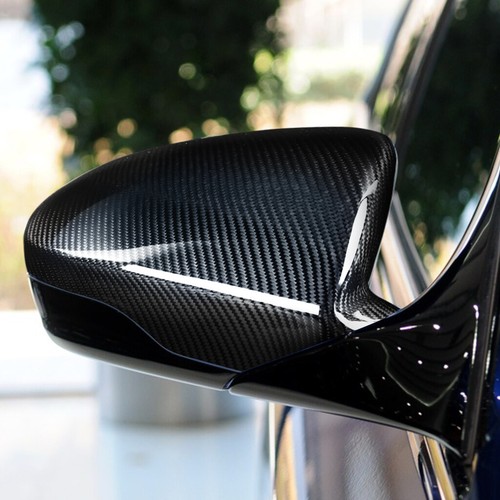 2*Real Carbon Fiber Side Rearview Mirror Cover Caps Fit For BMW F10 M5 2012-2017 - Foto 7 di 12